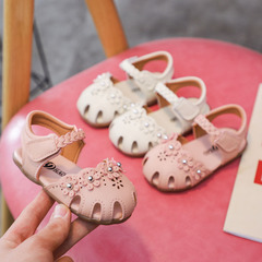 Baby Anti-Kick Toe Sandals 2023 Spring and Summer Girls' Shoes 0-2 Years Old 1 Infant Girl Baby Toddler Shoes Wholesale