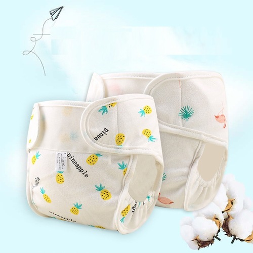 2024 New Baby Diaper Pants Soft Cotton Waterproof Infant Diaper Pocket Newborn Washable Cartoon Diaper Pants