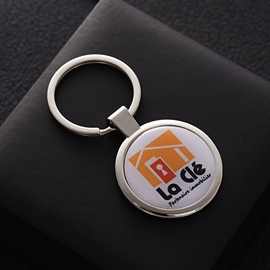 金属钥匙扣可激光logo广告活动促销小礼品赠品挂件工艺品圆型钥匙