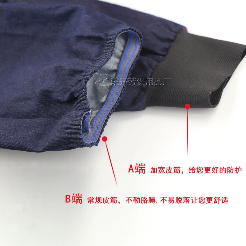 Denim long wear-resistant sleeves, on elastic band, increased thickness, wholesale