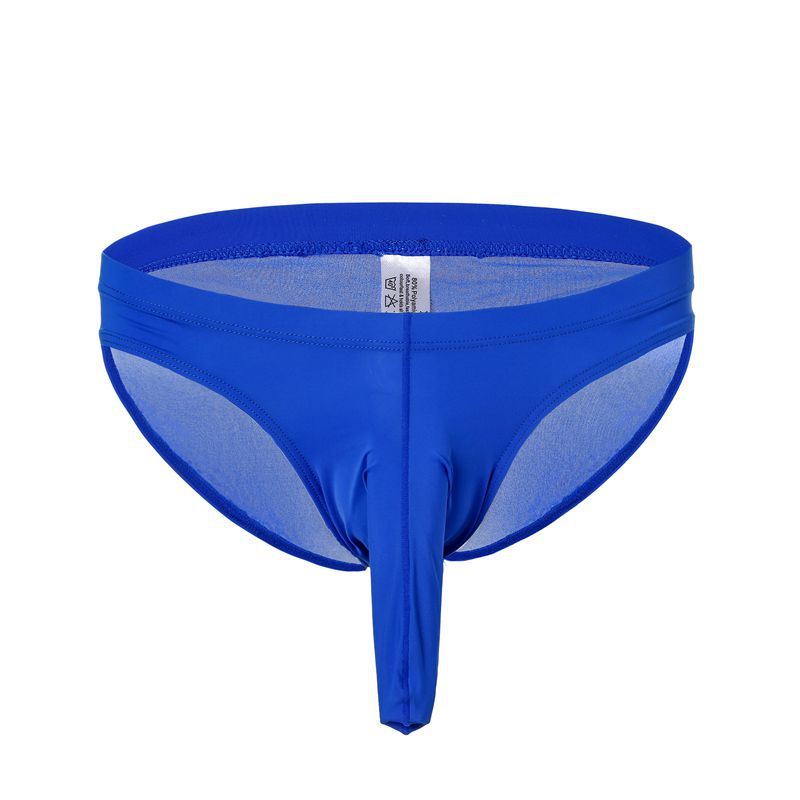 Men's new underwear classic men's thong can be inserted into the leyin ice silk jj underwear gun bullet separation briefs