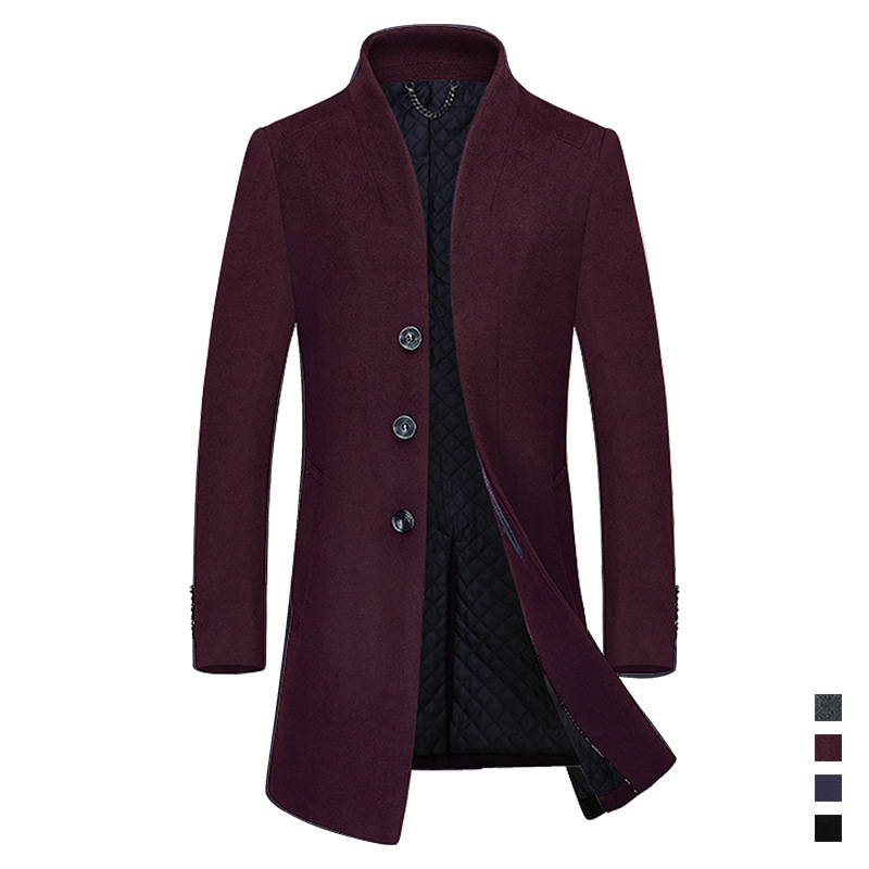 스탠드 칼라/버건디