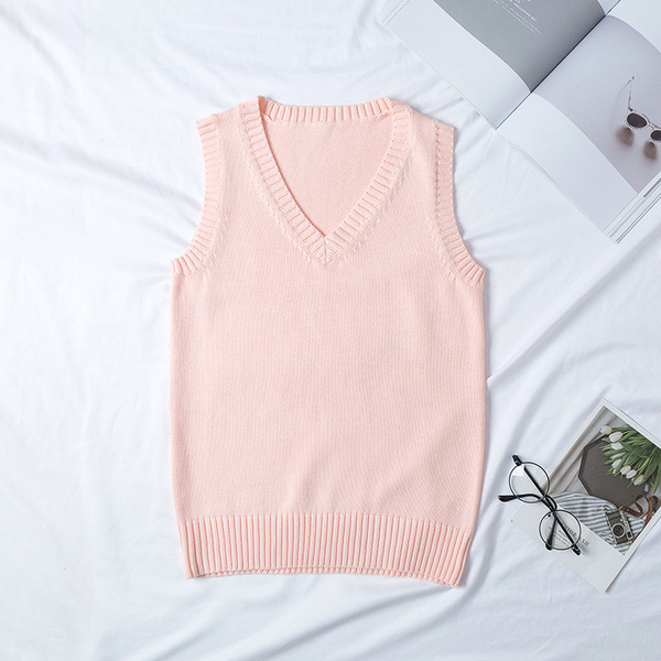 knitted solid color student pleated skirt