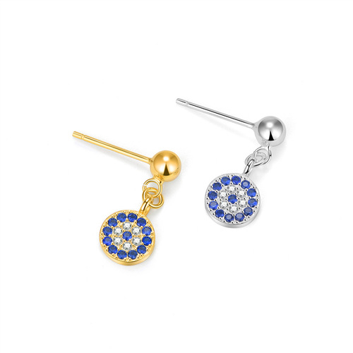 S925 sterling silver earrings accessories diy earrings accessories Doudou circle bead earrings gold-plated manufacturer wholesale