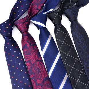 Men's Korean narrow tie 6cm 1200 pin high density hand tie solid color striped wedding tie wholesale