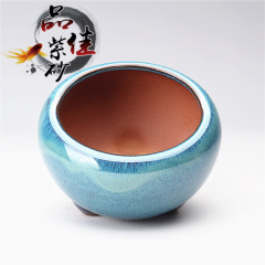 陶瓷多肉花盆小老樁菖蒲盆栽紫砂盆辦公室桌面陽台粗陶上釉盆批發