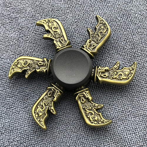 Xu Jutao factory wholesale bronze alloy finger fidget spinner stress relief spinner rotating finger spinner street stall night market