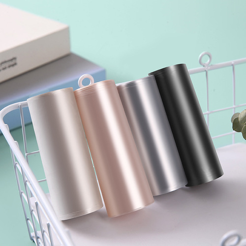 Colorful large thickened flat mouth garbage bag Japanese technology black 45*50PE five consecutive rolls 100 pieces