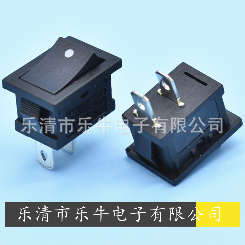 复位船型开关 XL601 KCD1 复位翘板开关 15*21mm2脚复位电源开关