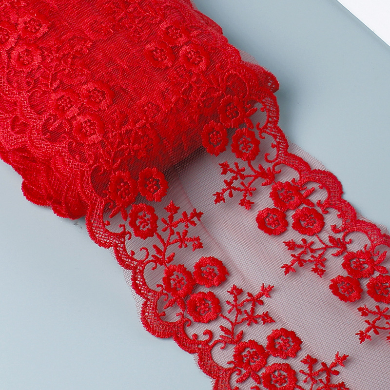 Milk Silk Mesh Embroidery Lace Water-Soluble Symmetrical Barcode Bow Hair Accessory Material Lace Accessory Water-Soluble Embroidery