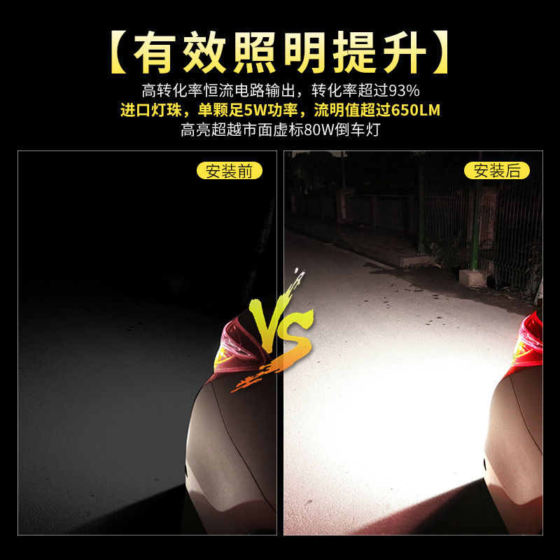 Luz LED de marcha atrás del coche Luz de iluminación de la imagen Luz de iluminación Eagle Eye resalte Luz de marcha atrás Luz LED de modificación del coche Luz de alta resistencia