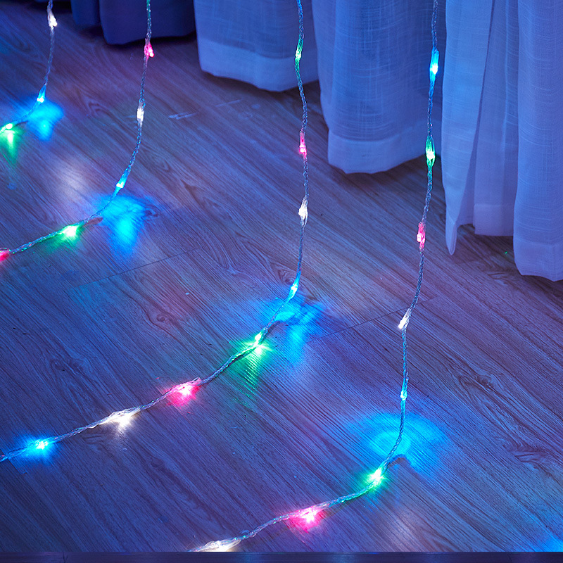 LED cascada luz corriente cadena decoración al aire libre patio Hotel embellecimiento decorativo luces de colores tienda luces de iluminación de la ventana