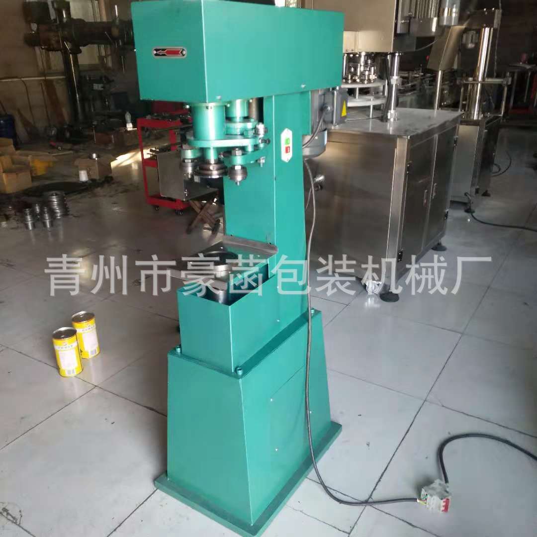 半自动易拉罐封口机 海鲜罐螺旋口封口机 台式不锈钢包装机器商用