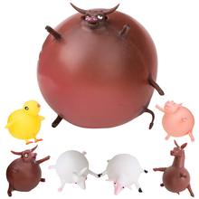 亚马逊爆款TPR吹气动物波波球 tpr动物拍拍球 软胶充气球玩具