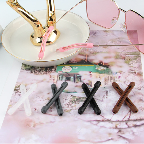 Glasses leg anti-slip ear cuffs ear hooks and ear holders glasses leg accessories fixed anti-falling sheet sunglasses leg sleeves