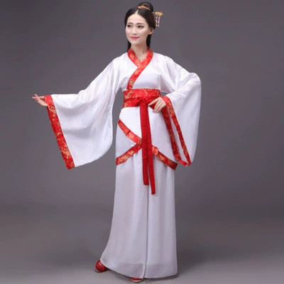 Red border white skirt