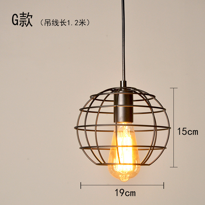 Lámpara de araña pequeña retro de hierro LED diseño creativo para dormitorio comedor y sala