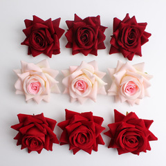 DIY simulation craft velvet rose head flowers silk flower corsage photography props arch flower decoration wedding decorations