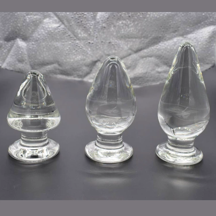 Anal plug glass, geometric adult toy, 5 mm diameter, 5 cm height