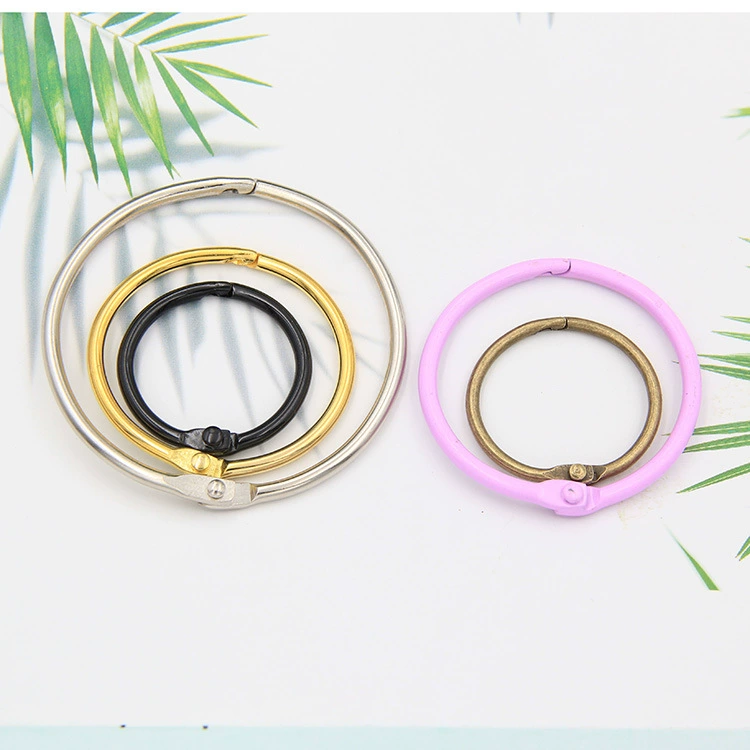 Оптовая Продажа кольцо для карт с вкладными листами книжное кольцо подвесное кольцо различные спецификации круглое подвижное кольцо для карт открытие Переплетное кольцо книжная пряжка