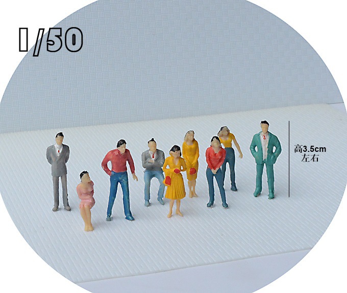 Mini simulación muñeca edificio arena Mesa escena material decorativo Colorido figura modelo miniatura paisaje pequeña figura colorido hombre