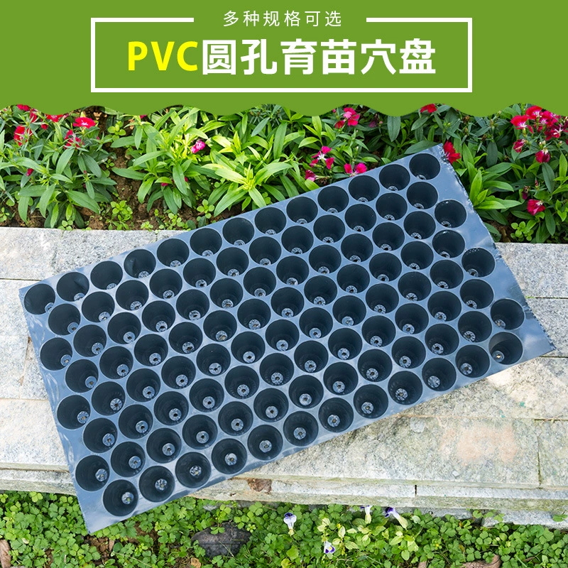 Черная пластмассовая тарелка из ПВХ пластмассовая тарелка для рассады дыни и фруктов Круглые отверстия для кукурузы Табачная тарелка для перца арбуза посадочная тарелка для рассады