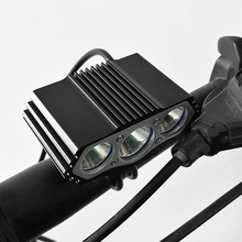 猫头鹰自行车灯T6三灯珠山地车灯充电式强光LED灯车前灯厂家直供