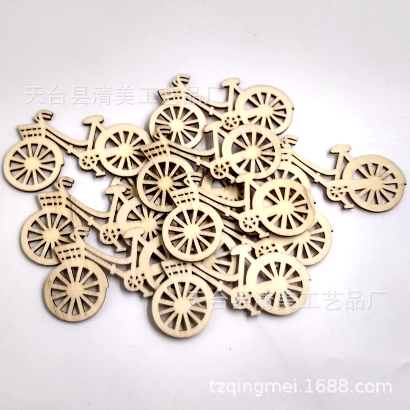 90*50mm Tronco Bicicleta de madera Pilas de madera decorativas 10 piezas en un paquete