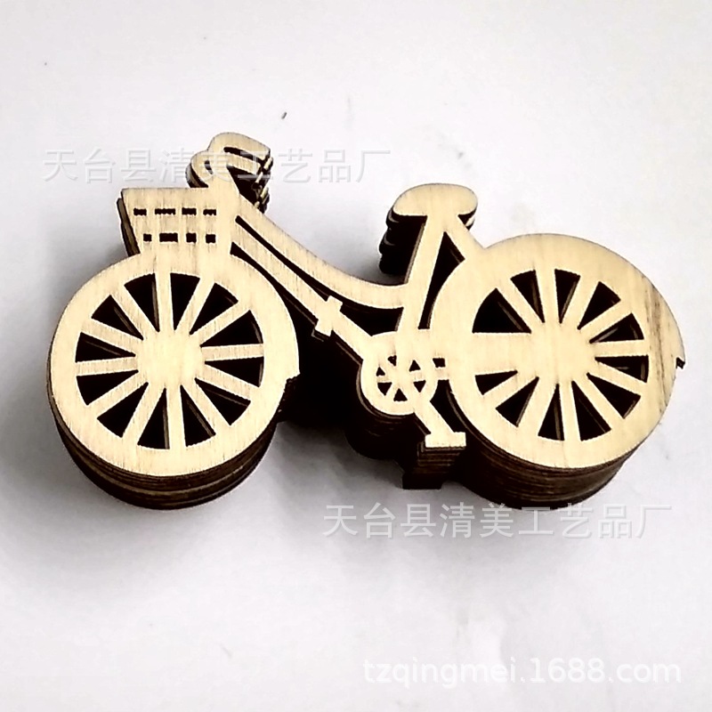 90*50mm Tronco Bicicleta de madera Pilas de madera decorativas 10 piezas en un paquete