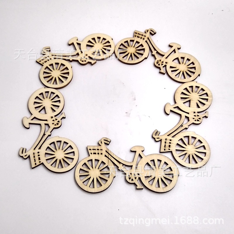 90*50mm Tronco Bicicleta de madera Pilas de madera decorativas 10 piezas en un paquete