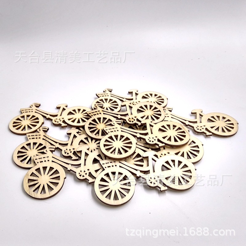 90*50mm Tronco Bicicleta de madera Pilas de madera decorativas 10 piezas en un paquete