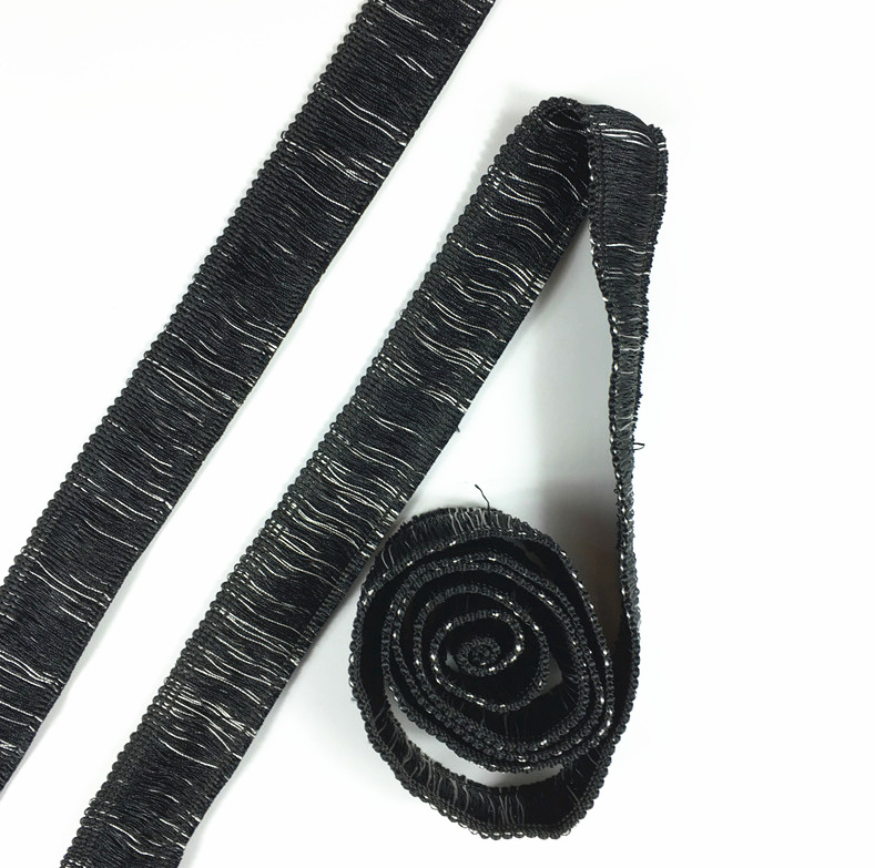 益中厂家直销做床上用品5厘米涤纶排须流苏花边做量大优惠