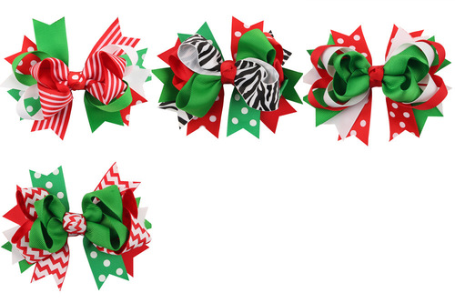Butterfly Bow Christmas Hair Pin Korean Style Children's Christmas Accessory Hair Accessory Baby Hair Accessory Festival Gift