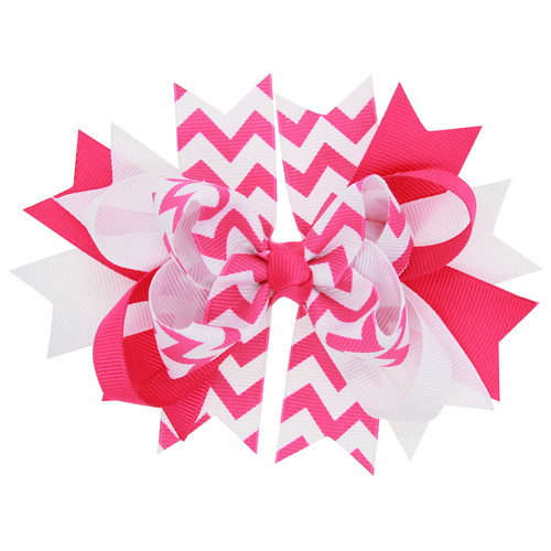 Foreign Trade Children Girls Bow Hair Clips Kids Hair Accessory Tail Edge Clips Bow Wave Hair Clips