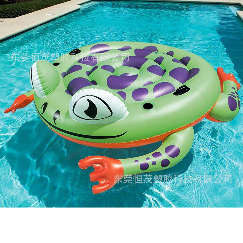 Factory supply inflatable frog floating row PVC inflatable floating row adult water inflatable toy water floating row