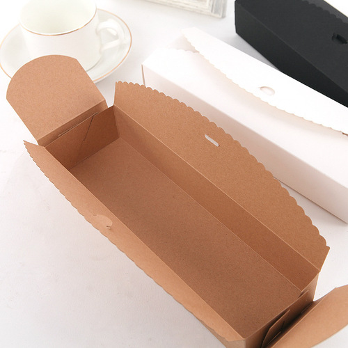 Manufacturer baked food packaging box folding biscuit gift box lace white card kraft paper box chocolate box wholesale