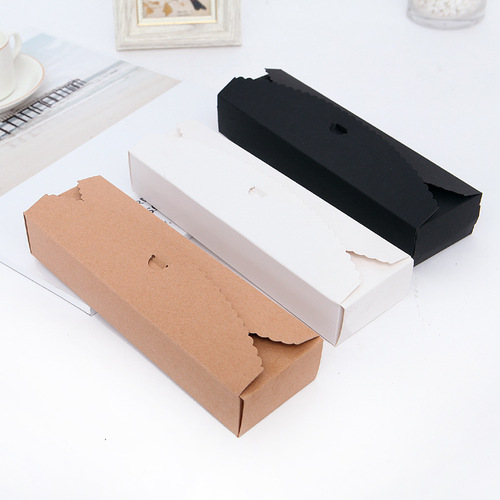 Manufacturer baked food packaging box folding biscuit gift box lace white card kraft paper box chocolate box wholesale