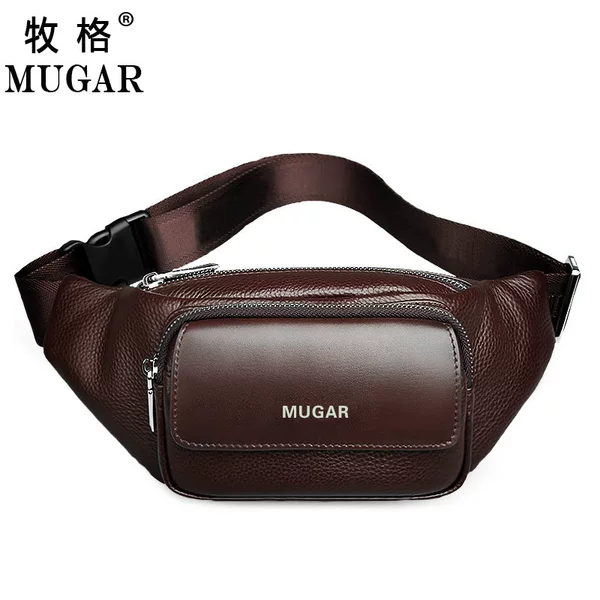 Cross-border Muge Men's Bag Mini Waist Bag Men's Shoulder Bag Crossbody Bag Casual Bag Retro Bag