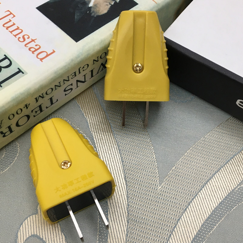 Integrated thick copper high-power engineering flexible glue two-pole plug power plug anti-freezing anti-fall two-pole fixed plug