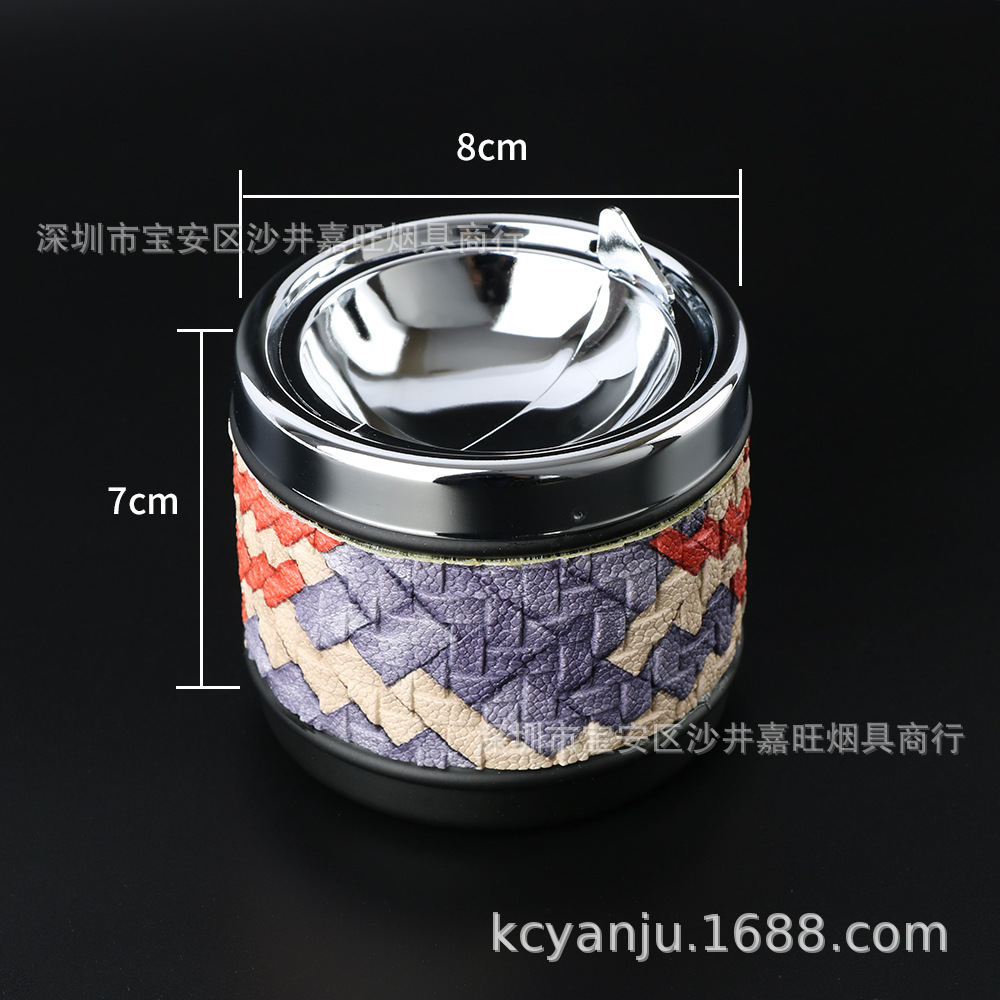 (2개) 간단한 홈 재떨이 대용량 재떨이 창조적 인 재떨이 패션 격자 무늬 데스크탑 재떨이 836BF