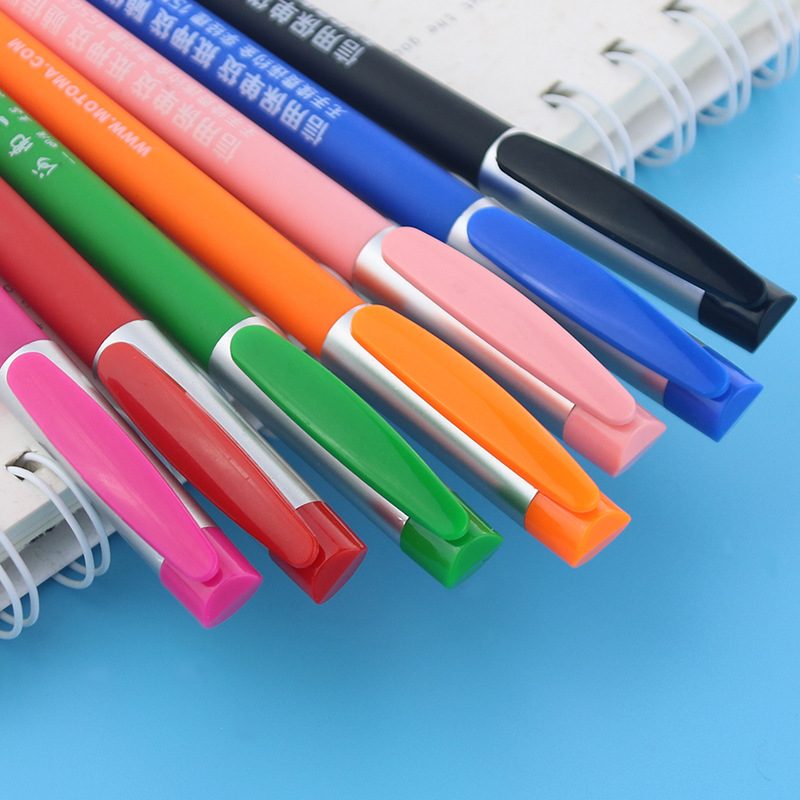 Bolígrafos publicitarios multicolor con diseño de arcoíris, con LOGO personalizable en el cuerpo del bolígrafo, bolígrafos de gel coloridos, artículos de papelería para empresas, regalos educativos.