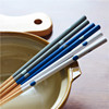 New product is put on the beyl wood long flower paper hot transfer portable wooden chopsticks, Japanese pointed chopsticks, simple creative dot chopsticks