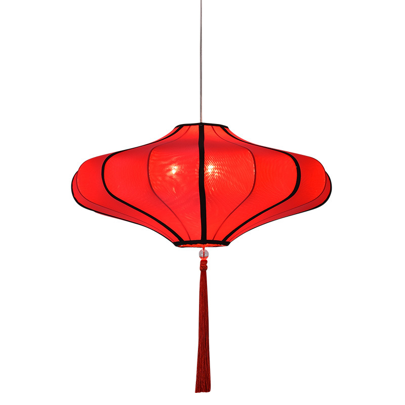 Nuevo estilo chino pantalla de tela araña caliente olla restaurante lámpara estilo chino antiguo rojo linterna restaurante té casa balcón lámpara