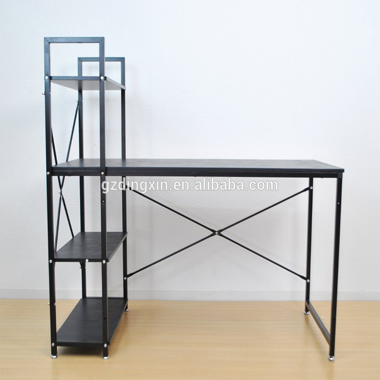 Modern Creative Simple Shelf Corner Laptop Table Office Computer Table Iron and Wood Combination