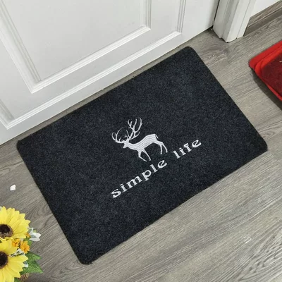 Avtomobil döşəmə paspasları: hair - white-deer-grey-bottom-embroidered-40cm60cm