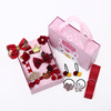 Children's hairgrip, set with bow, hair accessory, hairpins