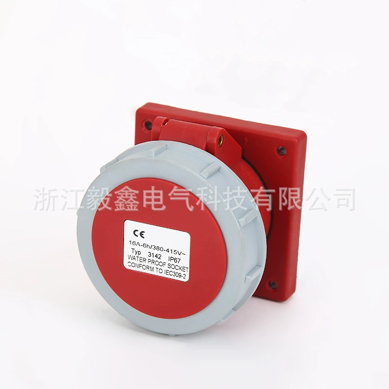 Фабрики гнезда европейского стандарта гнезда 4-коре 16А стенная розетка 3142Н промышленной скрытой водоустойчивой сразу