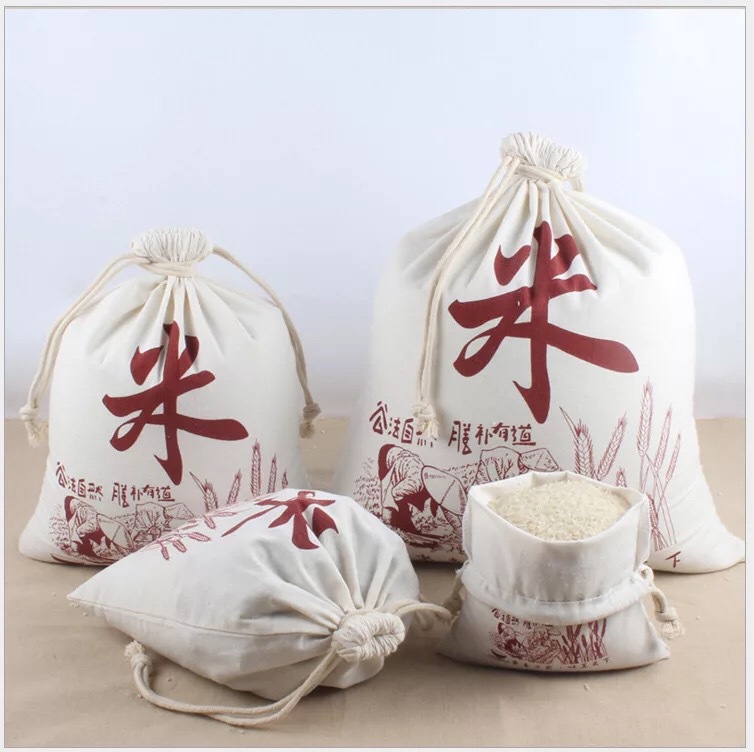 厂家棉麻布袋定制杂粮包装袋帆布袋创意抽绳拉绳布袋束口米袋定做