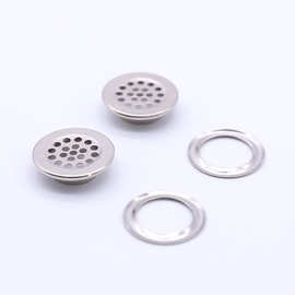 厂家供应孔径1cm1.2cm有孔铜铁带孔鸡眼透气孔鸡眼