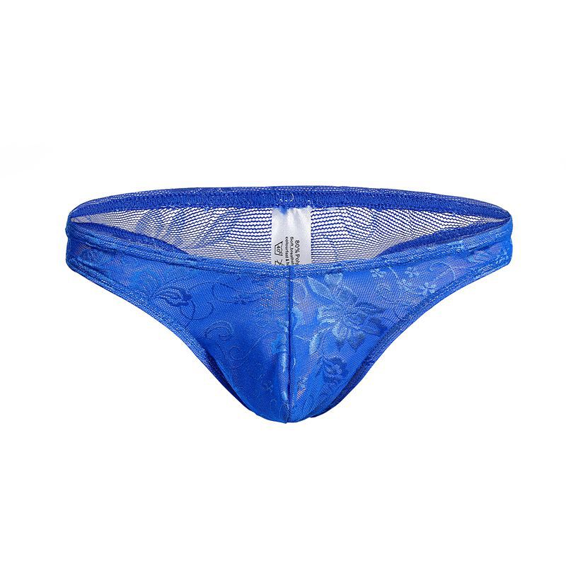 String en dentelle sexy pour homme, taille basse, tendance, respirant et extensible C505_voghion.com